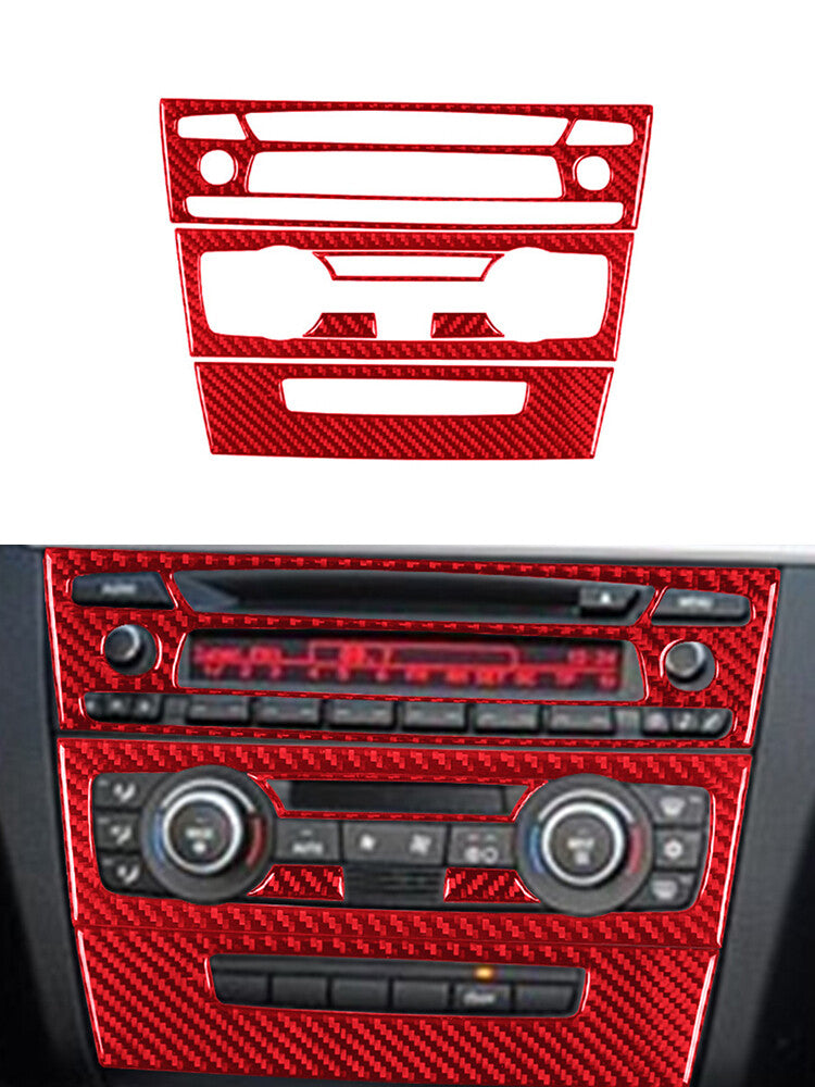 Red Carbon Fiber Below Transmission Console Type B Cover Trim for Infiniti G37 v