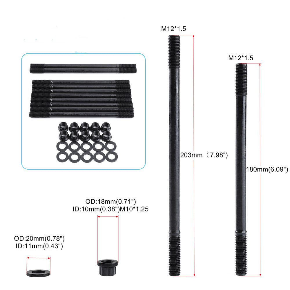 Cylinder Head Stud Kit for NON VTEC B18A1 B18B1 LS Engine B20Z2 B20B4 208-4302