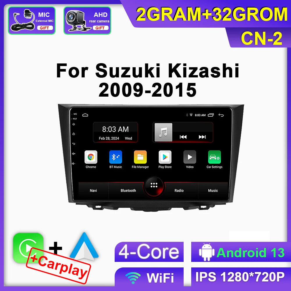 for Suzuki Kizashi 2009-2015 Android CarPlay Car Stereo Radio GPS Player Screen