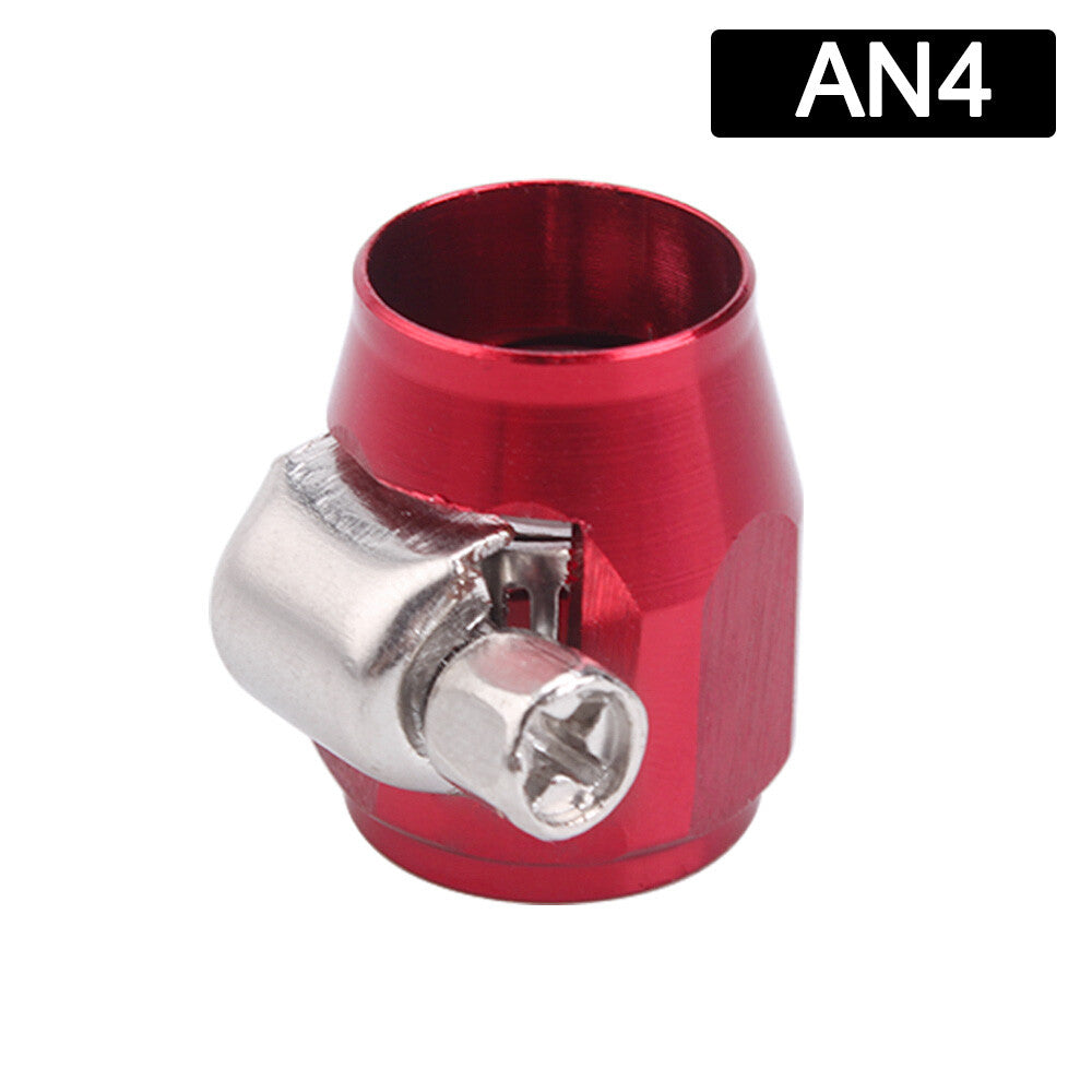 4 6 8 10 12AN Hex Hose Finisher Clamp with Screw Band Hose End Cover Fitting Q