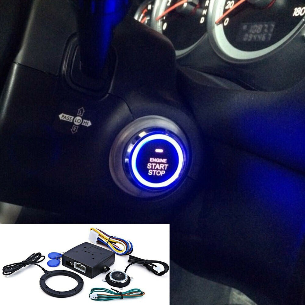 Car Alarm System for Smart Keyless Entry Engine RFID Lock Push Start Button Remote. n