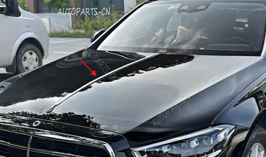 Plating Steel Front hood upper trim strip For S Class 2021-2024 n