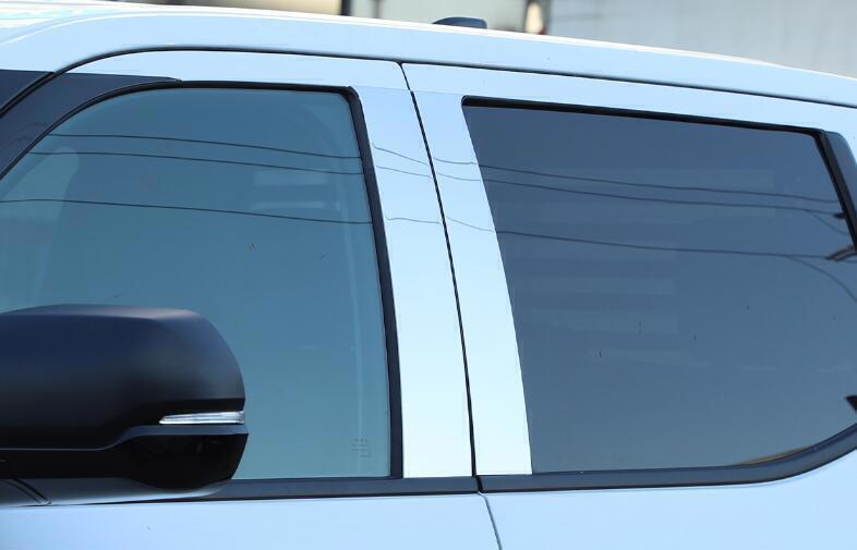 for Toyota Tundra 2022-2024 Chrome S.Steel Window Door B-Pillar Post Trims Cover