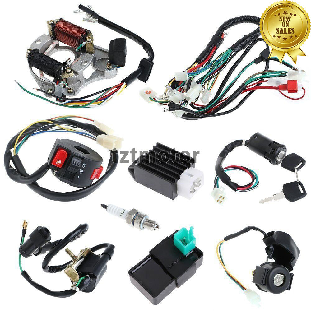 ATV Wiring Harness CDI Assembly Wiring Kit for ATV Electric QUAD 50 70 90 110CC Q