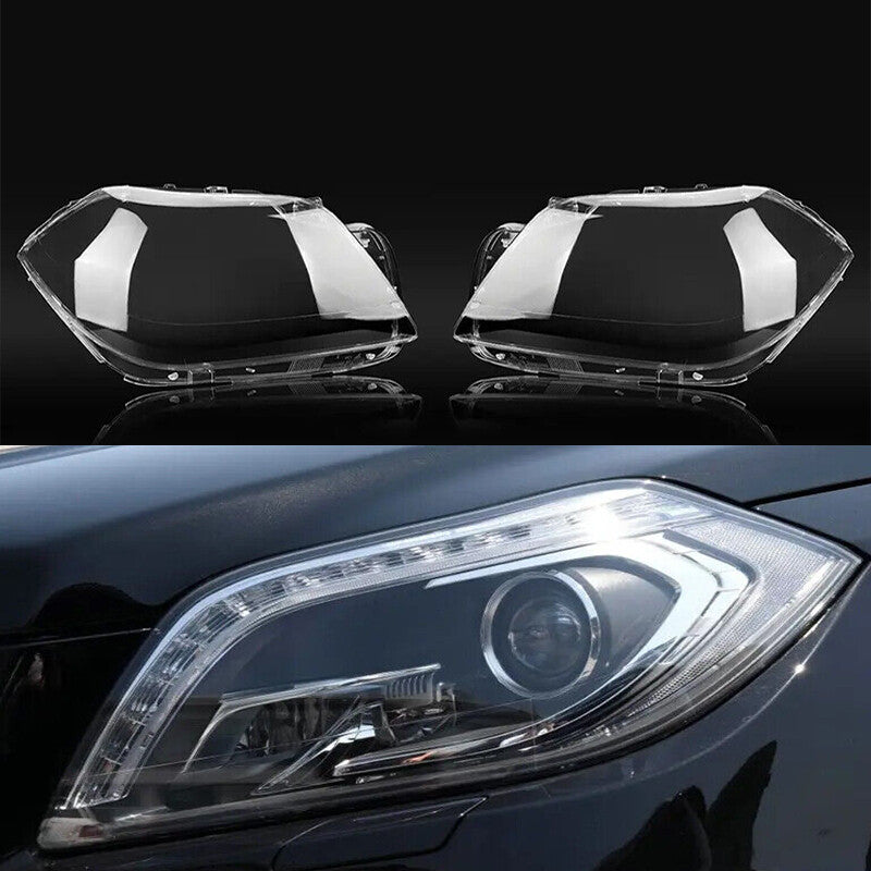 A pair of headlight lens covers for W166 GL350 GL450 GL550 (2012-2016)