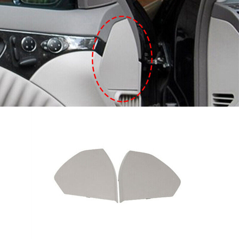 Two grey ABS car front door cover replacement parts for E-Class 2003-2008. n