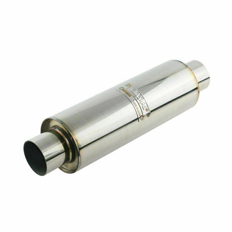 2inch IN/OUT 4inch Body Exhaust Silencer Resonator Muffler for Slow Flow