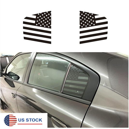 For 2011-2022 for Dodge for Charger Pre-Cut Quarter Window American Flag Decals Stickers