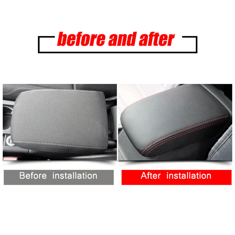 Suitable for Golf 7 MK7 2014-2020, Armrest Protector, Center Console Leather, Black. n