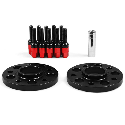 Hub Centric Billet Wheel Spacers Kit for Mercedes-Benz W/M12x1.5 Ball Bolts Red