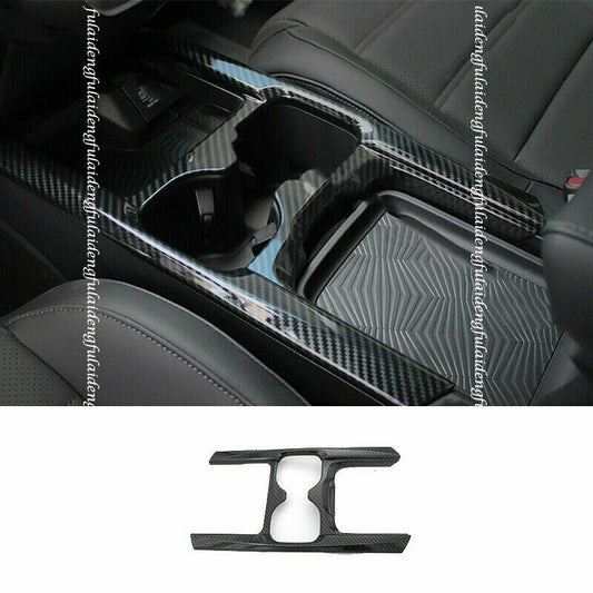 for Honda CR-V CRV 2017-2022 Carbon Fiber Console Water Cup Frame Cover Trim ABS
