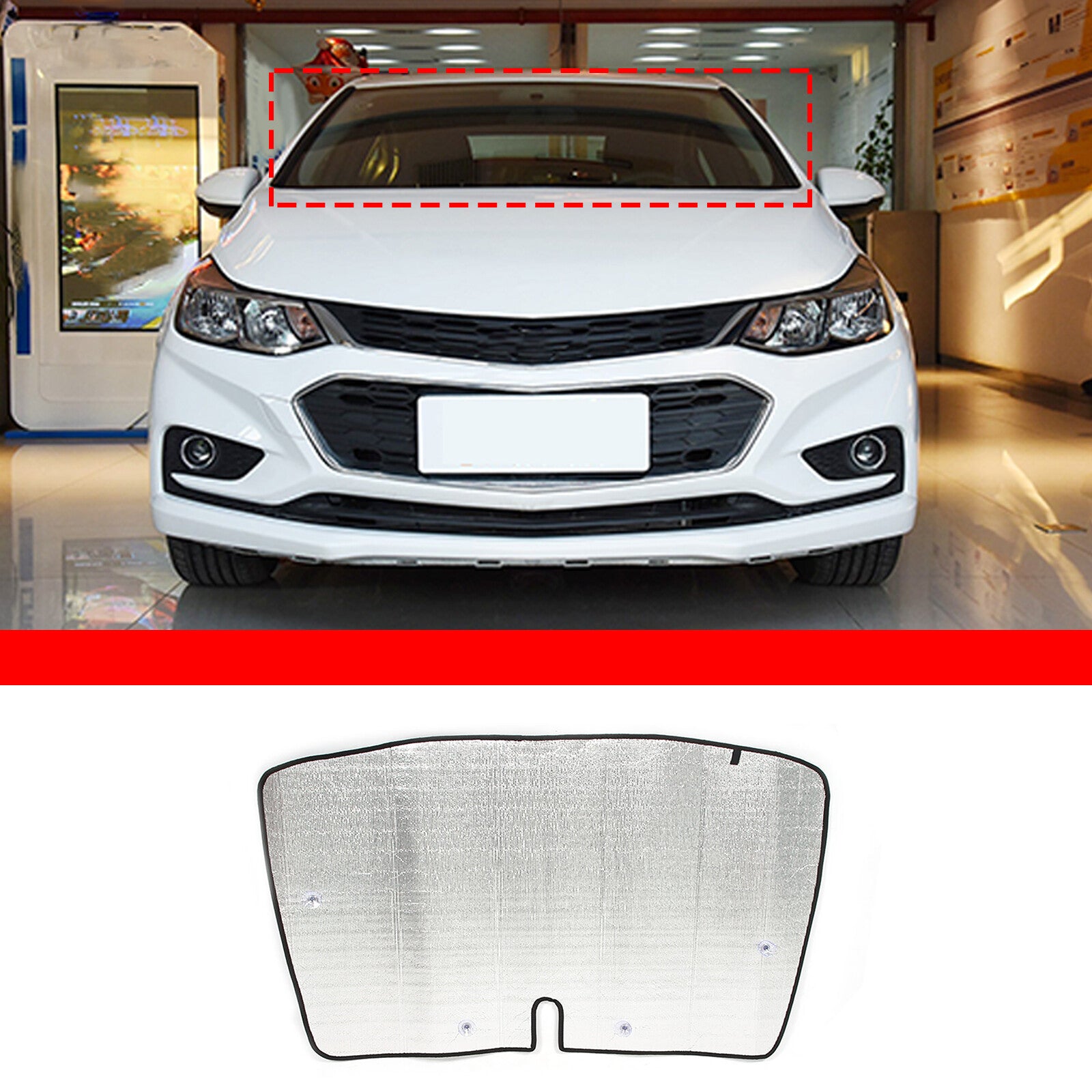 Front windshield sunshade with UV protection suitable for Cruze 2017-22- n