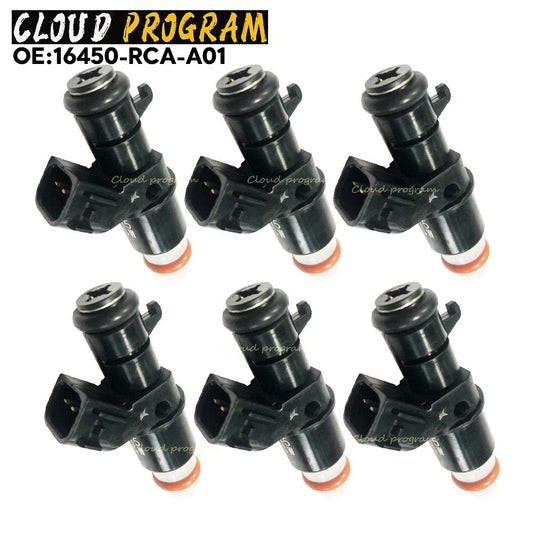 6Pc 8 Holes Fuel Injector for Honda Odyssey Accord for Acura 3.0L 3.5L 16450-RCA-A01 v