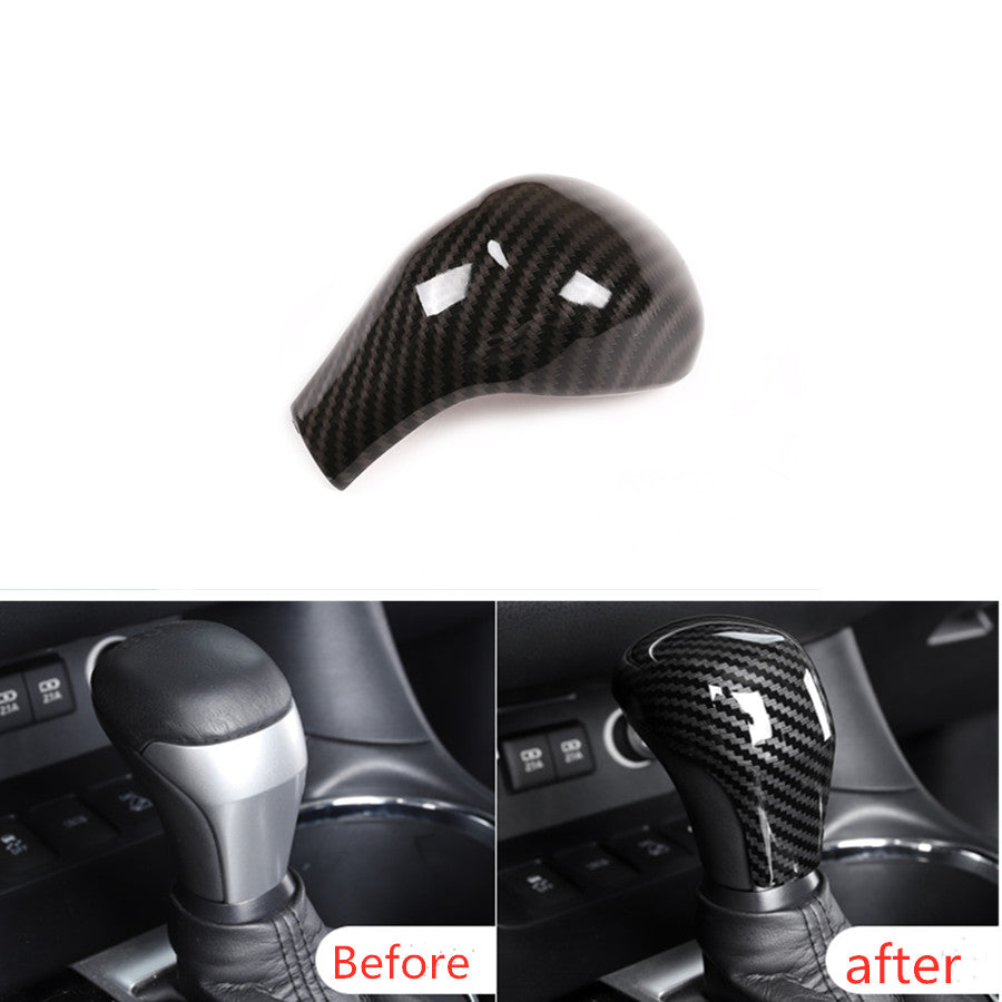 Carbon fiber Gear Lever Shift Knob Cover Trim caps for Toyota Highlander 2014-19