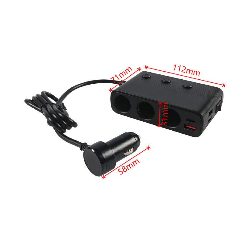 128W Car Cigarette Lighter Multi-functional Charger Adapter Plug - Car Charger n