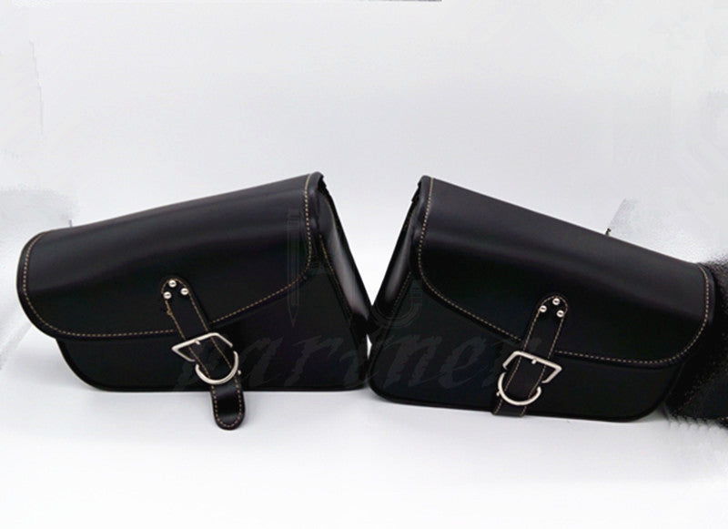 PU Leather Left Right Saddlebag Saddle Bag for Harley Sportster XL 883 XL 1200 Q