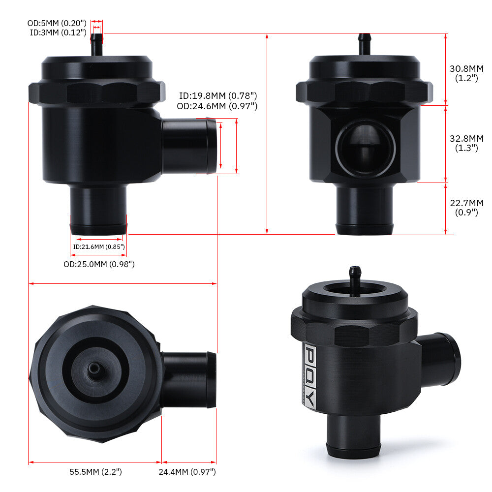 Billet Turbo Blow Off Valve Kit for Polaris RZR XPT XP4T XP 1000 2016-2021 BOV