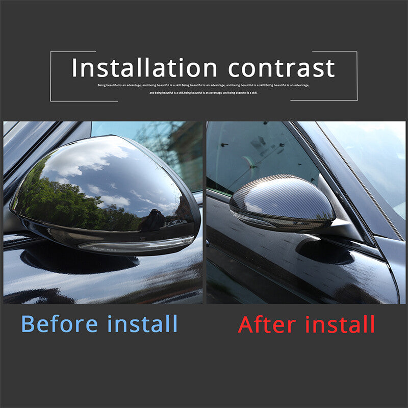 Carbon fiber ABS rearview mirror cover suitable for Alfa Romeo Giulia 2017 - 2021 - n