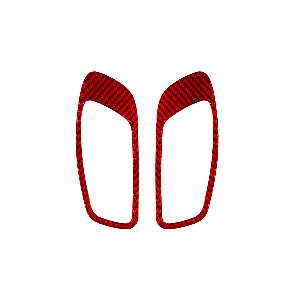 4Pcs Red Carbon Fiber Door Sill Strip Cover Trim For 718 2016-2022 v