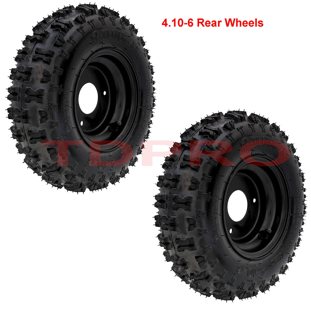 2PC 4.10-6 Tyre Rim + 3 Stud Wheel Hub Knuckle For Go Kart ATV Quad for Mini Bike