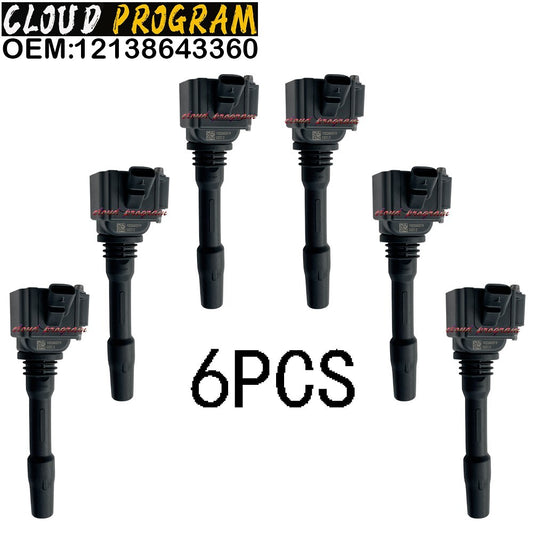 6pcs 12138643360 ignition coil for 17-20 440i xDrive Gran Coupe 3.0L L6 n