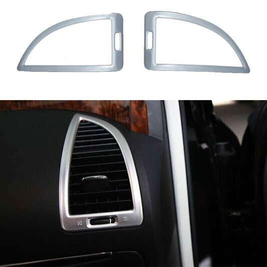 2P Silver Left And Right Air Outlet Vent Trim for Nissan Armada Patrol 2017-2024