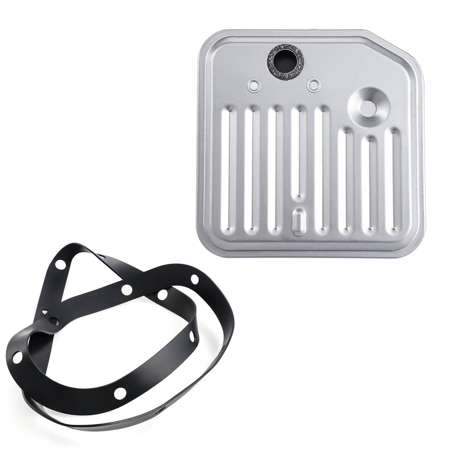 Automotive transmission oil filter and disc gasket suitable for Dodge Dakota and for Jeep Grand Cherokee