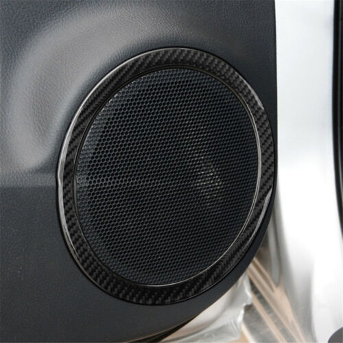6X for Toyota RAV4 2006-2012 Carbon Fiber Inner Door Audio Speaker Cover Trims