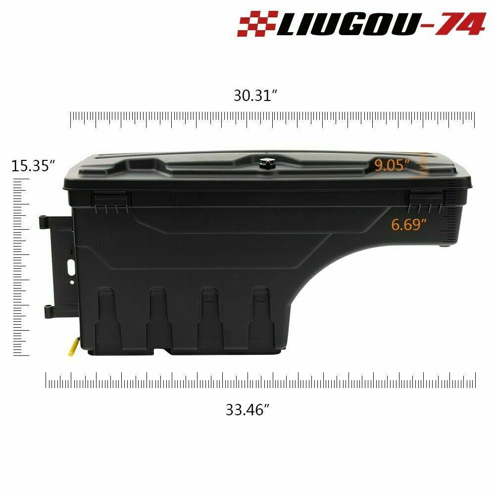 Left rear driver's side truck bed storage box toolbox suitable for 07-20 for Toyota Tundra