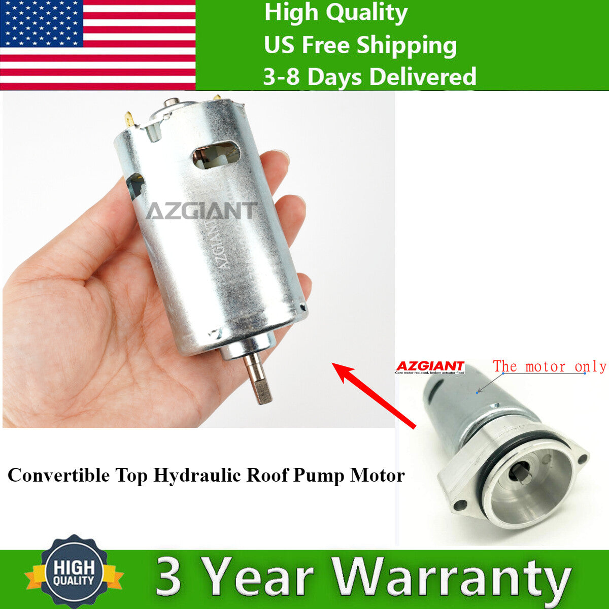 Convertible Top Hydraulic Roof Pump Motor For 2003-2005 for Porsche 911