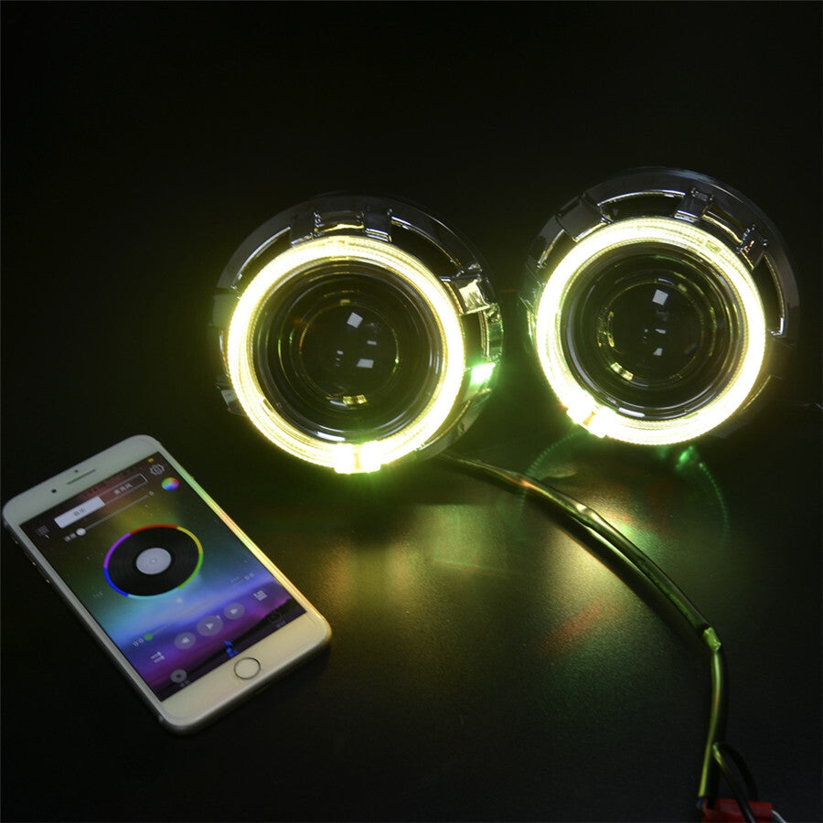 3H1 Bi Xenon HID Projector Lens Bluetooth Angel Eyes Q