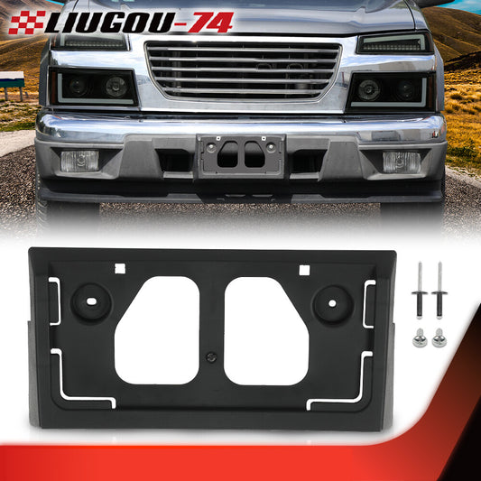 Suitable for 04-12 for Chevrolet Colorado front license plate tag holder with hardware.