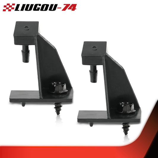 1 pair of black windshield wiper and washing machine nozzles. Nozzles are compatible with 1978-1988 universal G-type bodies. Q