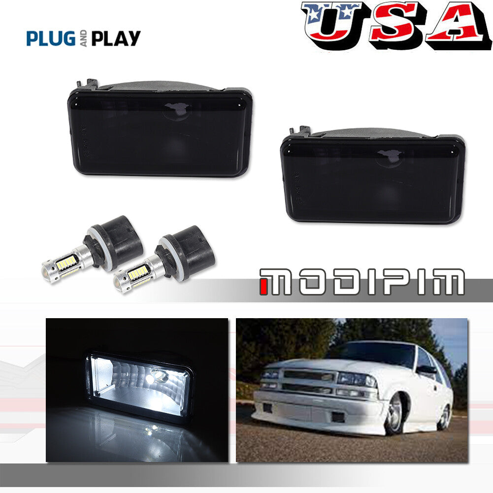 2 Sets Smoked Lens Fog Lights for 98-04 for S10 LH and RH with Bulbs - v