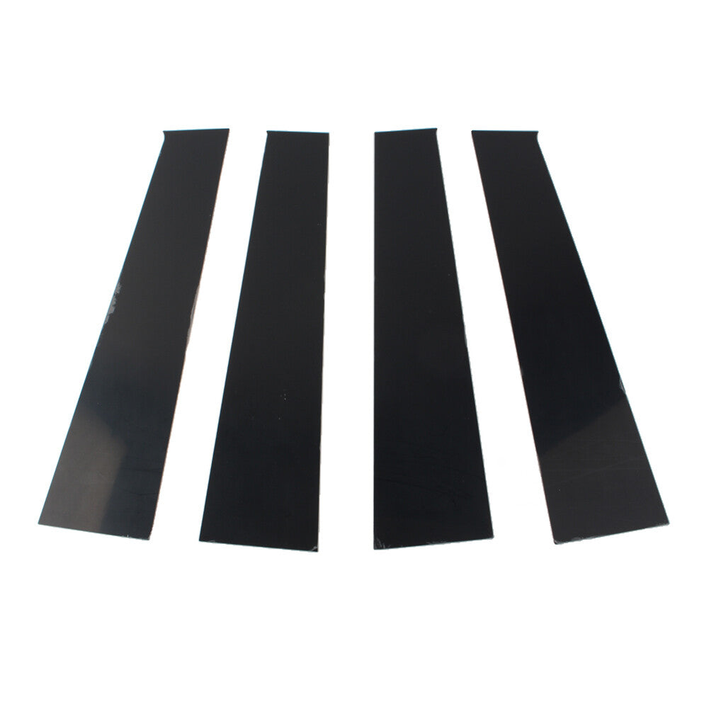 for Dodge for Ram 1500 2009-2018 4x Glossy Black Set Pillar Posts Door Window Trim