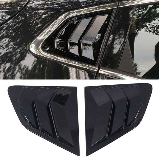 for Nissan Rogue Sport 17-2022 Gloss Black Side Vent Window Scoop Louver Trim 2X