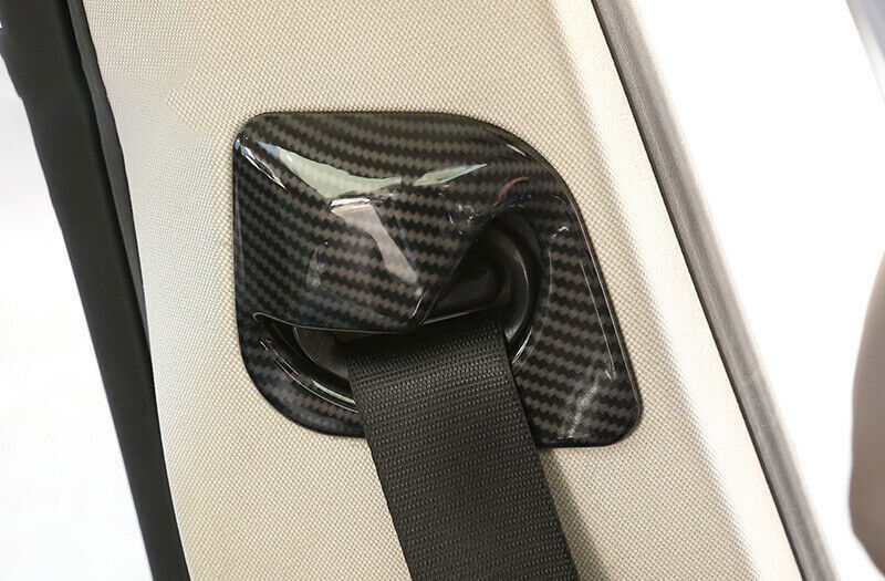 for BMW X3 G01 2018-2021 ABS Carbon Fiber Inner for Seat Belt Adjustment Cover Trim