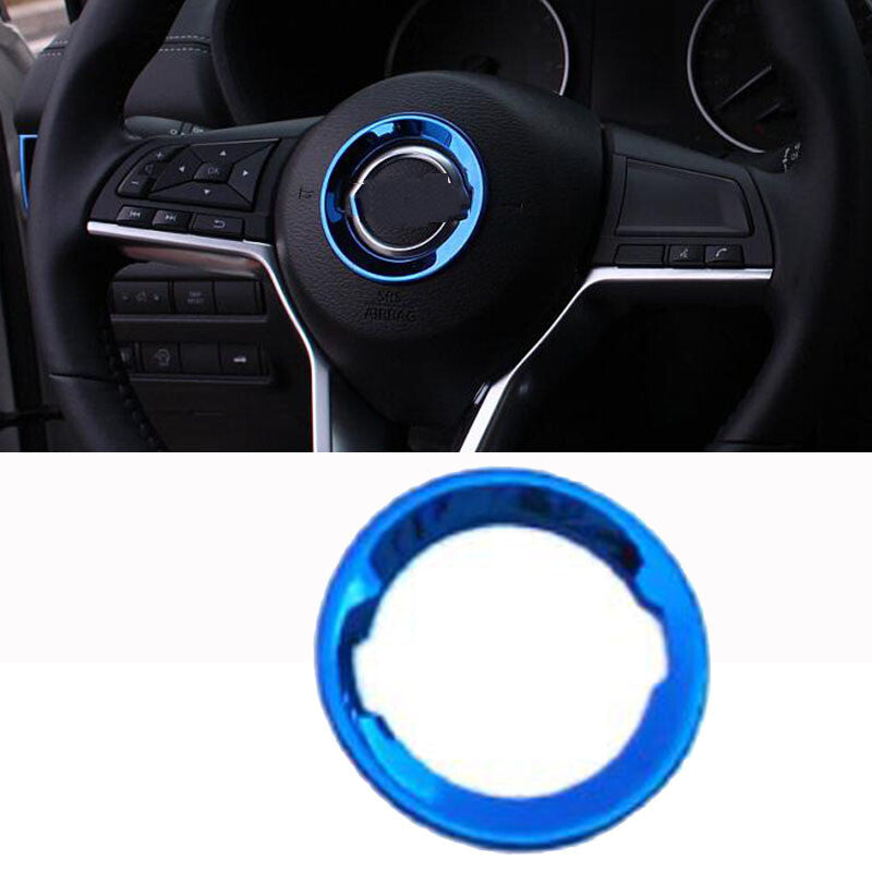 Blue steel Steering Wheel Decoration Cover Trim for Nissan Altima 2019-2021