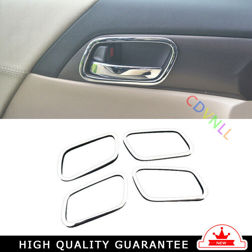 Inner Door Handle Cover Trim 4PCS for Honda Accord 9th 2014-2017 Chrome Silver