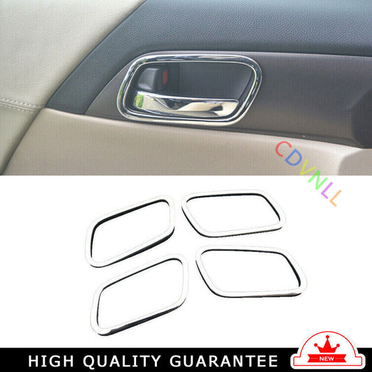 Inner Door Handle Cover Trim 4PCS for Honda Accord 9th 2014-2017 Chrome Silver