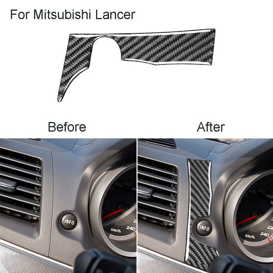 Carbon Fiber Information Button Cover Trim for Mitsubishi Lancer 2008-2015