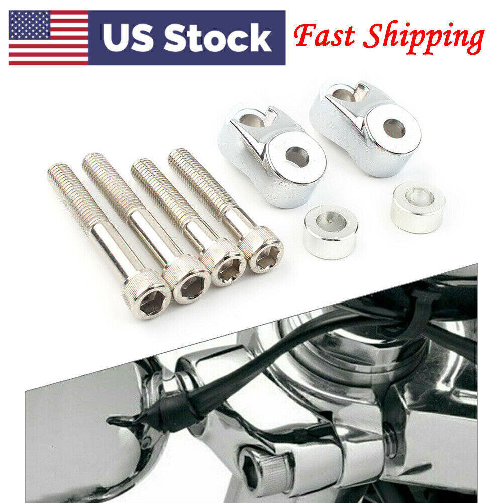 39mm 49mm Front Turn Signal Mount Bracket Relocation KitSilver for Harley Dyna