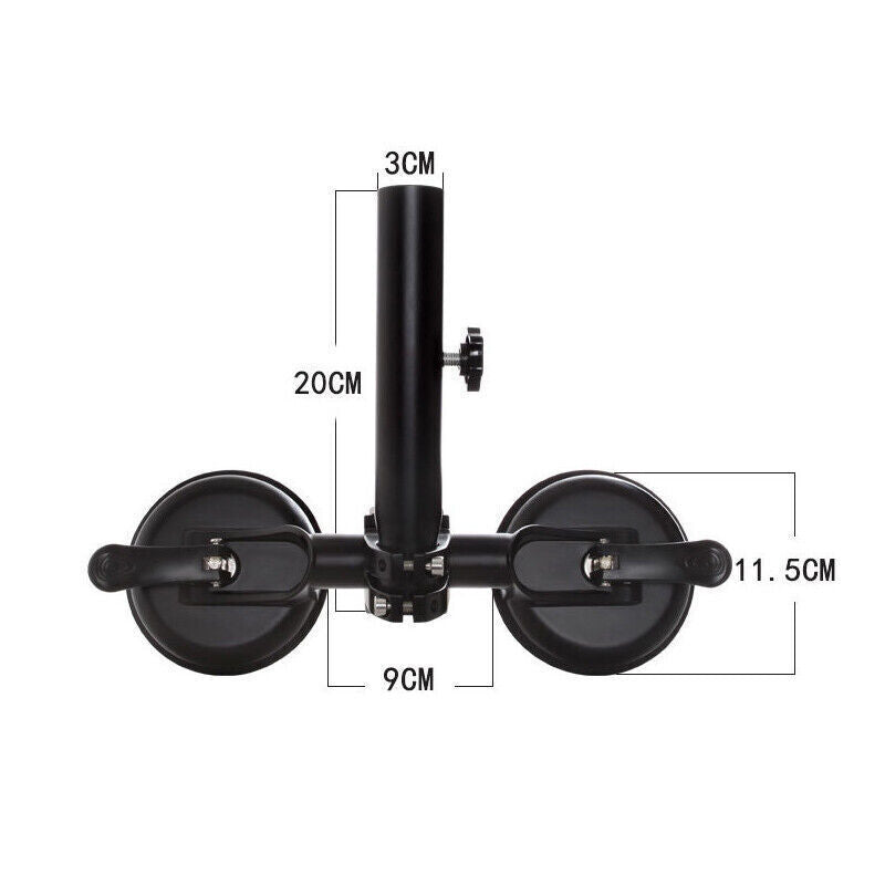 Heavy-duty adjustable suction cup support kit for off-road vehicle flagpoles - n