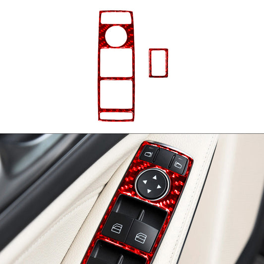 2pcs Carbon Fiber Automatic Transmission Cover Trim TypeC for Camry 07-11 v