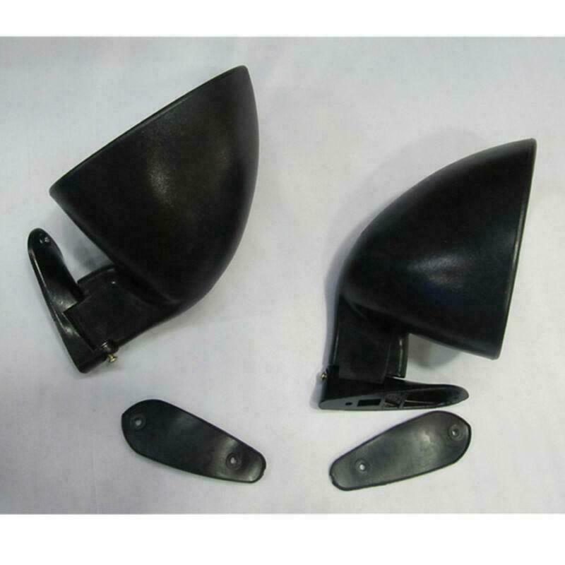 Oldtimer classic car door side mirrors, black, ABS, universal with accessories, 2x n