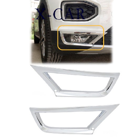Pair Front Fog Light Trim Sticker Cover for Volkswagen T-Roc 2017-20