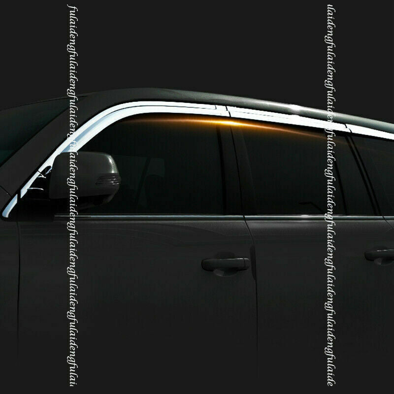 for LEXUS LX570 2008-2021 Chrome Window Vent Sun Rain Guard Deflector Door Visor