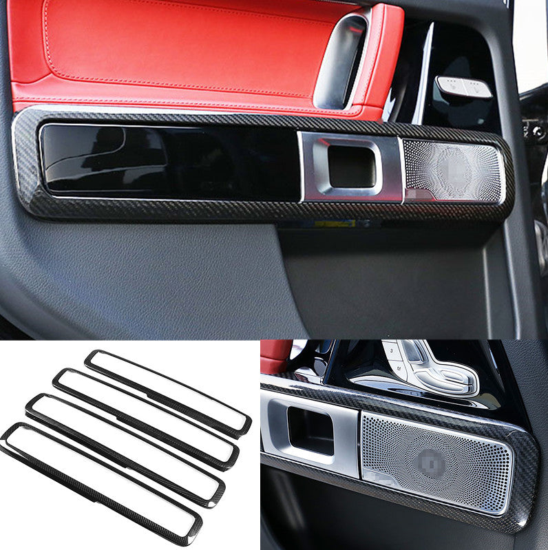 for Benz G-Class 19-23 G63 G500 Interior Handle panel Cover Trim Real Carbon B n