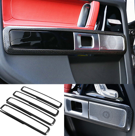 for Benz G-Class 19-23 G63 G500 Interior Handle panel Cover Trim Real Carbon B n