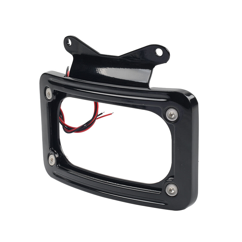 Rear Curved License Plate Frame W/Light for Harley Touring Road Glide FLTRX Q